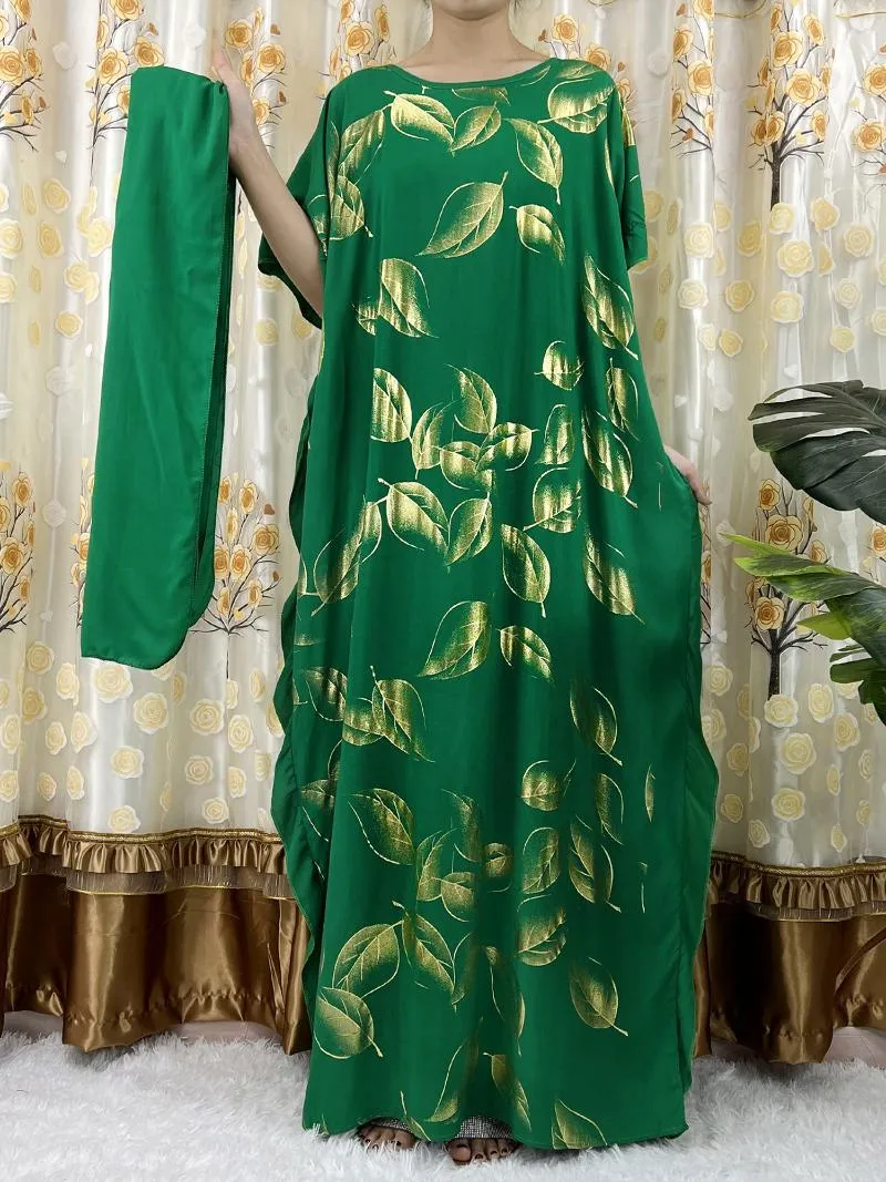Etnische kleding Afrikaanse stijl korte mouw dashiki bloemenprint vergulden katoen caftan dame zomer maxi casual jurken vestidos