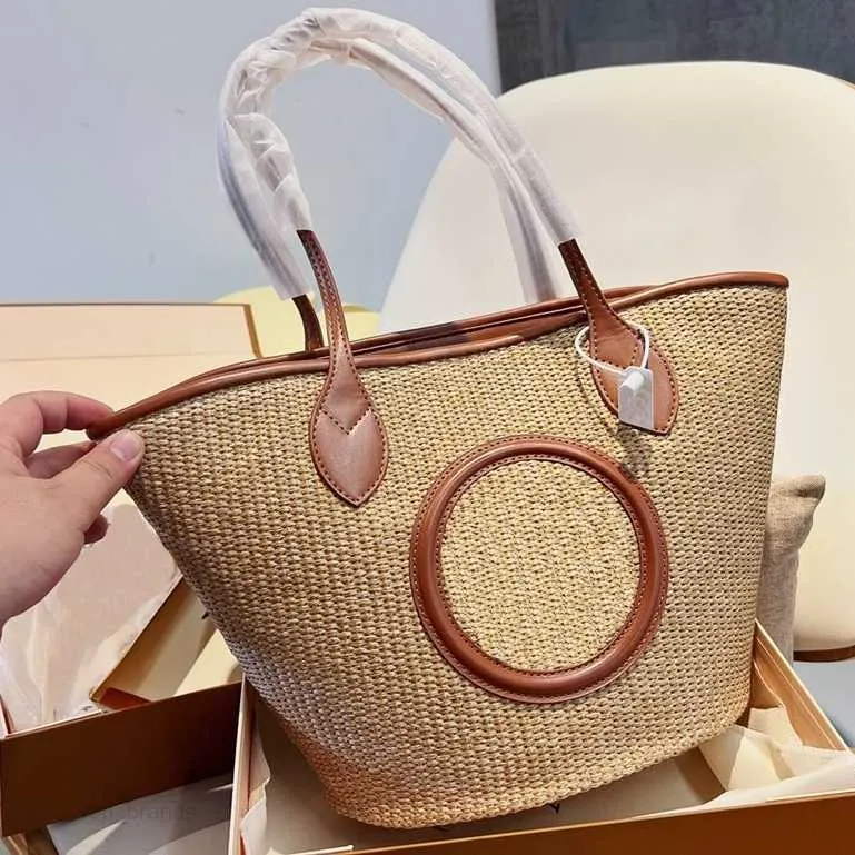 Designer de mode sac de plage fourre-tout de luxe sac à main pour femmes un sac à bandoulière été tricot et cuir PU grande capacité sacs de voyage haut