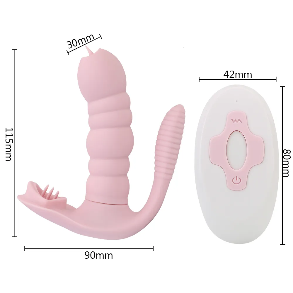 Anal Spielzeug 3 IN 1 Höschen Vibrator Für Frauen Klitoris l Leckt Erhitzt Dildos Anal Plug Weibliche Masturbator_voghion.com