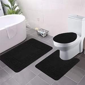 Bathroom Rug Sets 3 Piece Non Slip Bath Mat