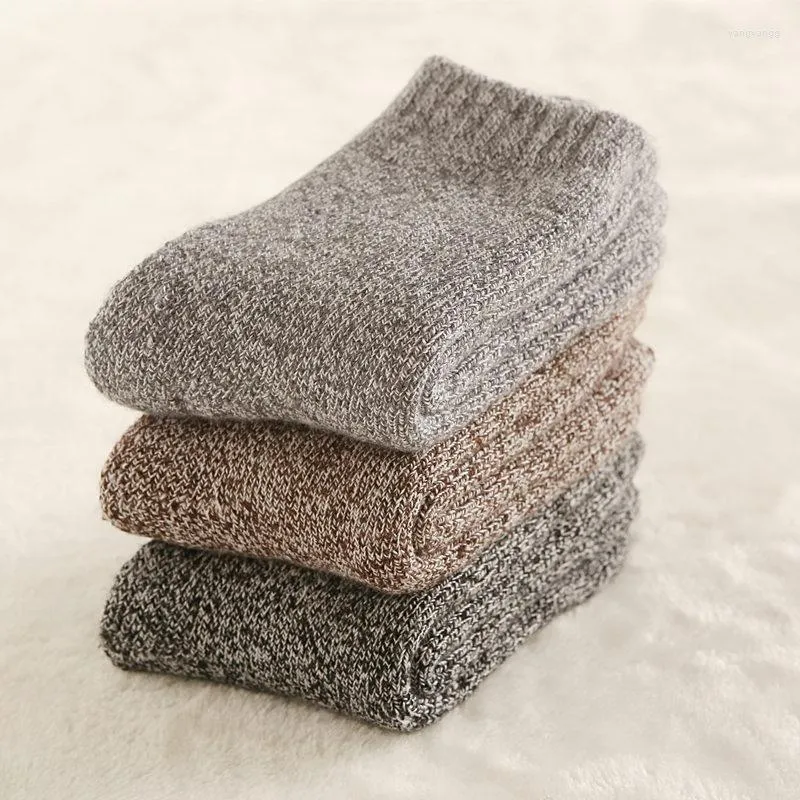 Men's Socks 5 Pairs/lot Men Winter Thicken Warm Wool High Quality Snow Sleep Floor Sock Resist Cold Thick Terry