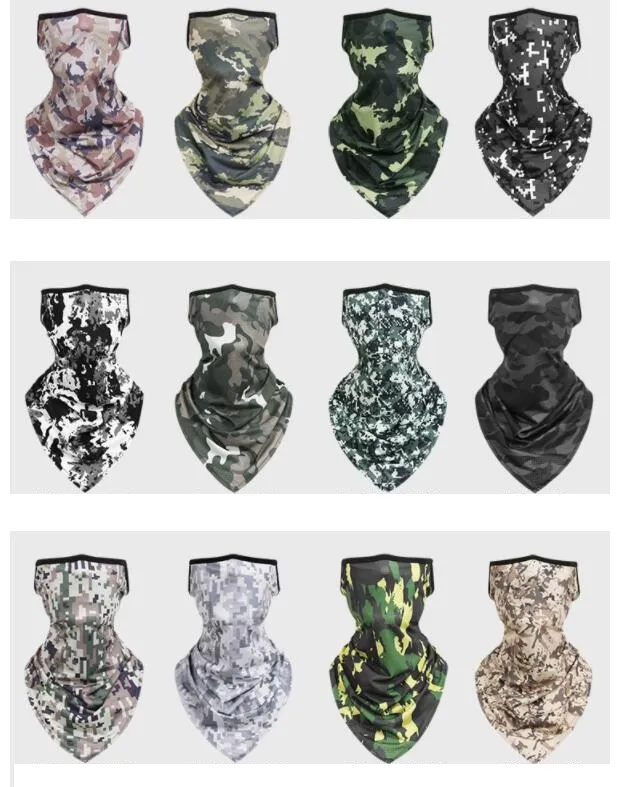 Cagoule herbeuse tactique écharpes couvre-visage masques tricot refroidissement désert camo ski masques chasse en plein air cyclisme cache-cou turban