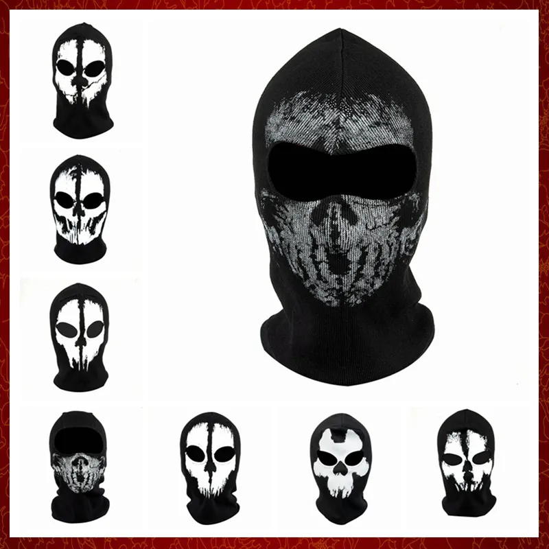 MZZ16 Motorcycles Skull Mask Ghost Skull Mask Multi Bandana Bandana دراجة نارية وشاح الوجه CS التزلج على رأس أقنعة الحفلات عيد الهالوين