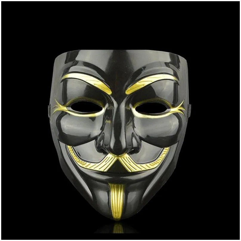Masque de hacker pour Costume Enfants, Masques d'Halloween V pour Vendetta  Masque Anonyme/Résine Cosplay Masque Party Prop Jouets