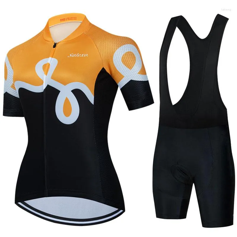 Racing Sets 2023 Salexo Team Cycling Jersey Set Women Summer MTB