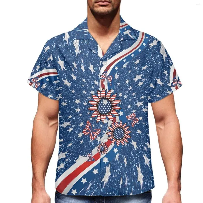 Męskie koszulki astrometr astrometrowy w stylu polinezyjski luksusowa męska koszula w szyku w szyku krótkie rękaw hawajskie szczupłe sportowe sport