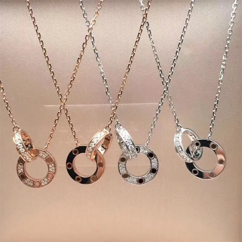 Designer luxury necklace chains iced out pendants classic design jewellery necklace designers for women valentines day engagement gifts charm necklaces woma