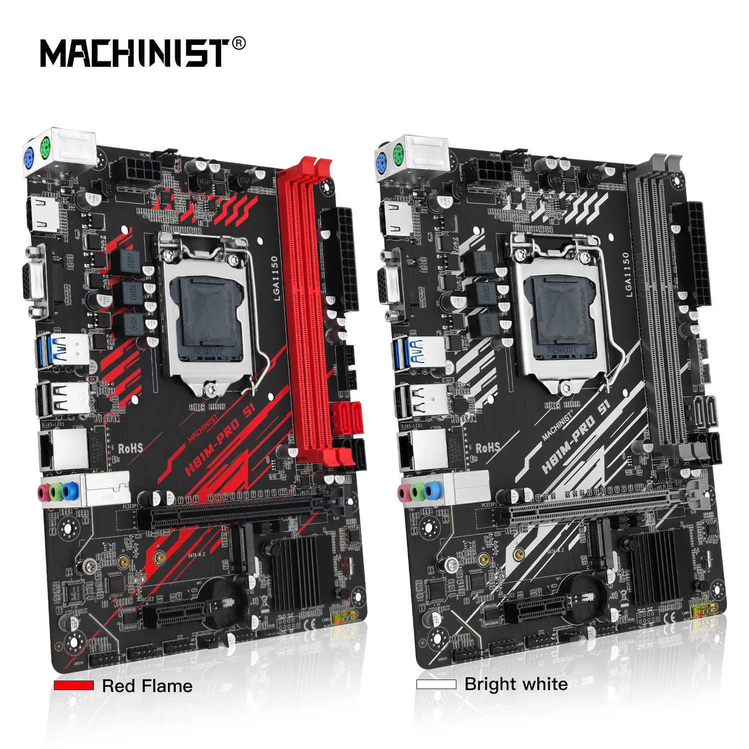 マシニストH81マザーボードLGA 1150 NGFF M.2スロットサポートI3 I5 I7/Xeon E3 V3プロセッサDDR3 RAM H81M-Pro S1メインボード