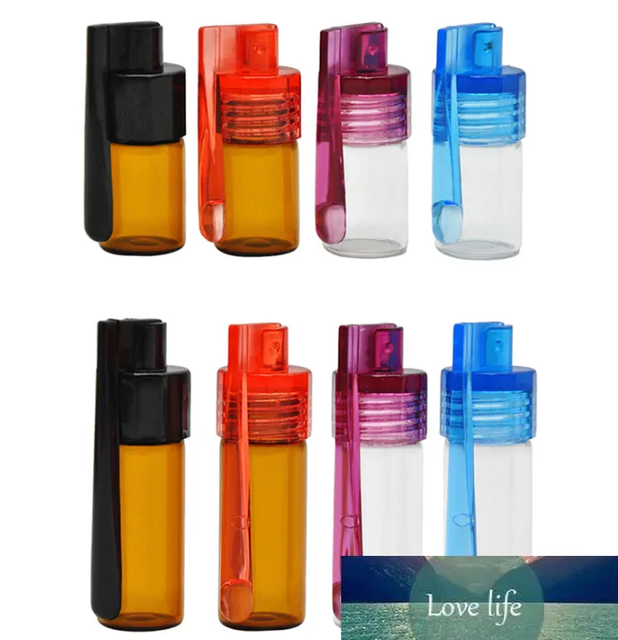 Top Portable Glass Bottle Snuff Snorter Portapillole in acrilico Colore casuale 1Pcs 36mm / 51mm