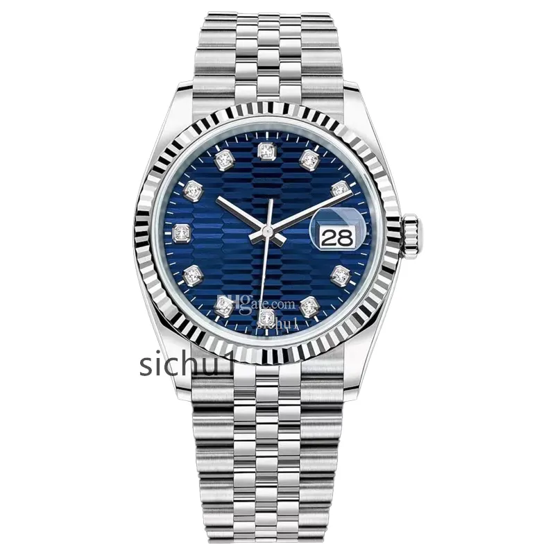 Blue Motif - Silver Band