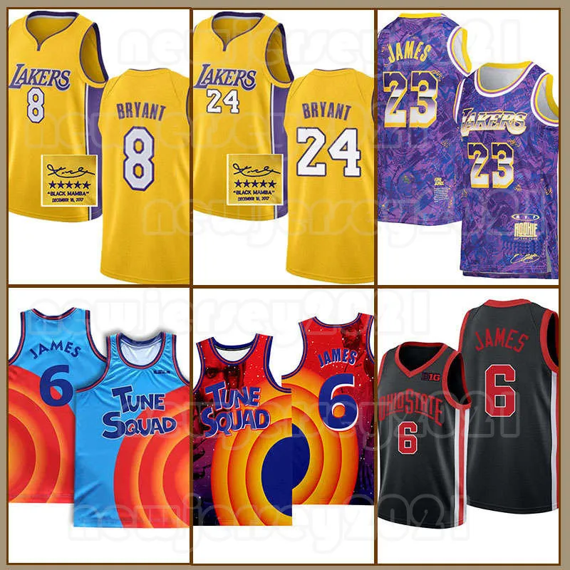 Bryant 23 24 LeBron James Basketball Jersey 0 6 7 Russell