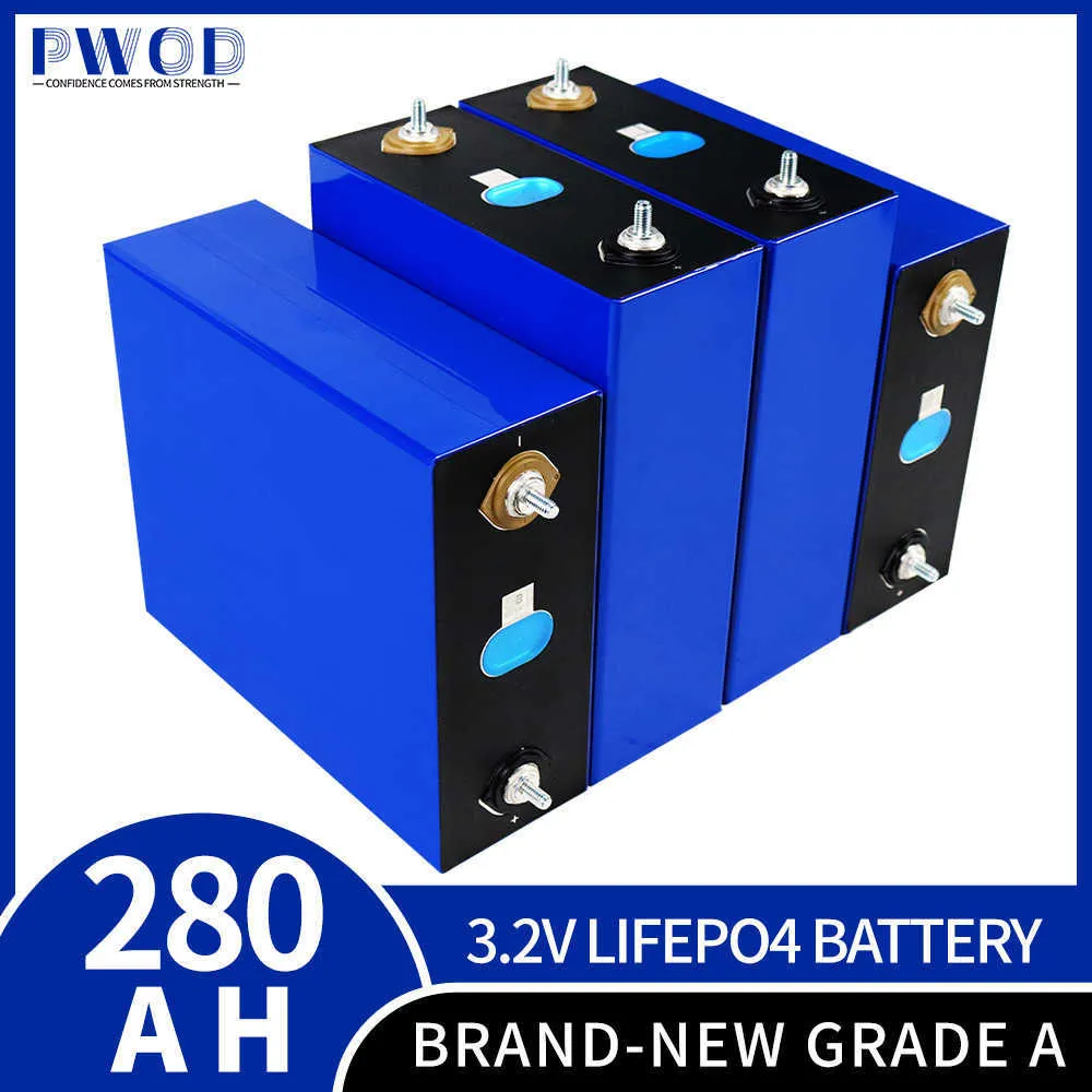 3.2V 280AH LifePO4バッテリー充電式リチウムリン酸塩酸DIY 12V 24V 48VボートゴルフカートRV EVフォークリフト