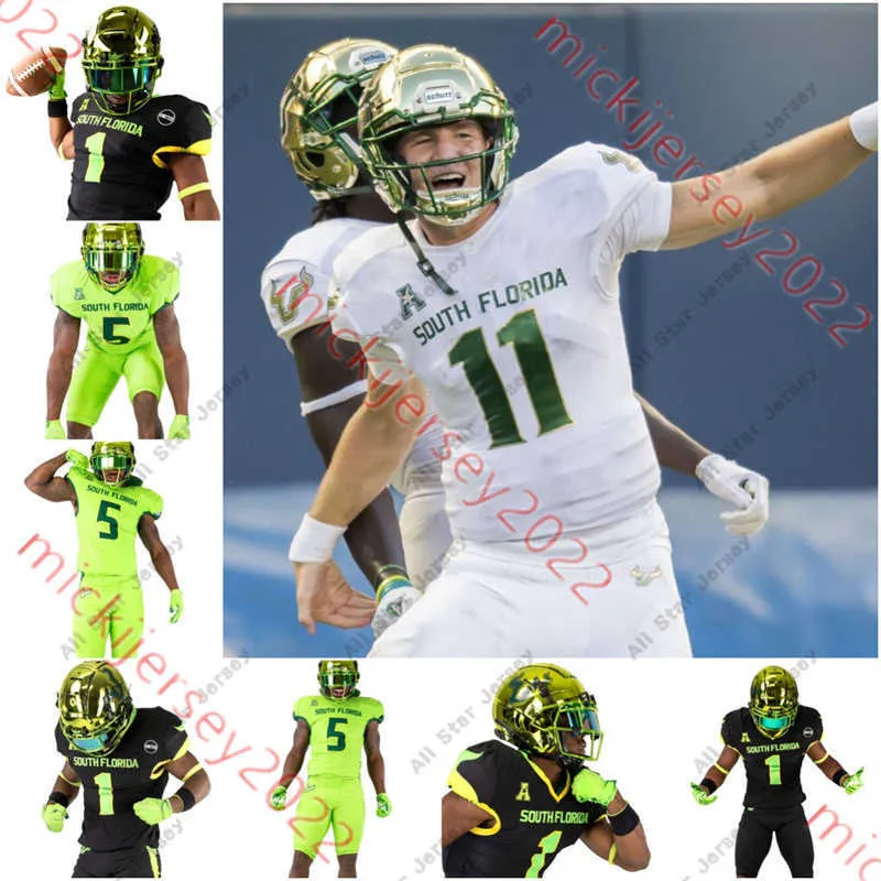 American College Football Wear American College Football Wear Custom Stitched South Florida Bulls Football jersey 0 Jaren Mangham Rashad Cheney Ray Thornton III Dw