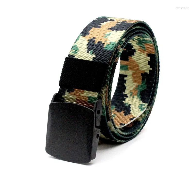 Belts Women's Camouflage Belt Fashion Casual Plastic Steel Nylon Outdoor Training Sports Fitness Canvas For Men