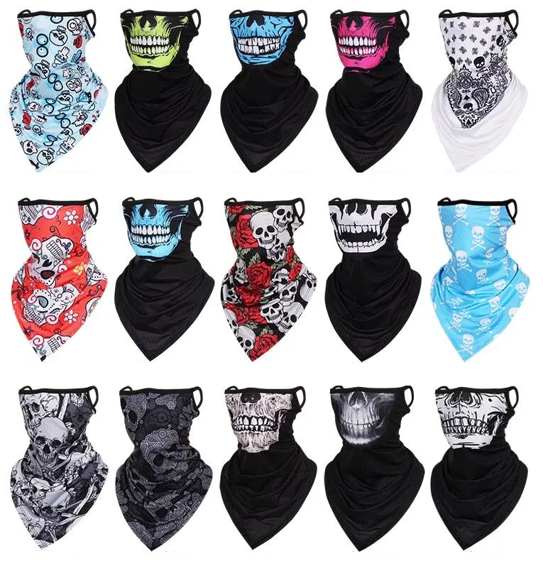 Taktiska magiska halsdukar Skull Bandanas Turban Scarf Mask Fitness Face Masks Outdoor Head Neck Wrap Gaiter Cycling Mouth Cover Sömlös Balaclava Mask