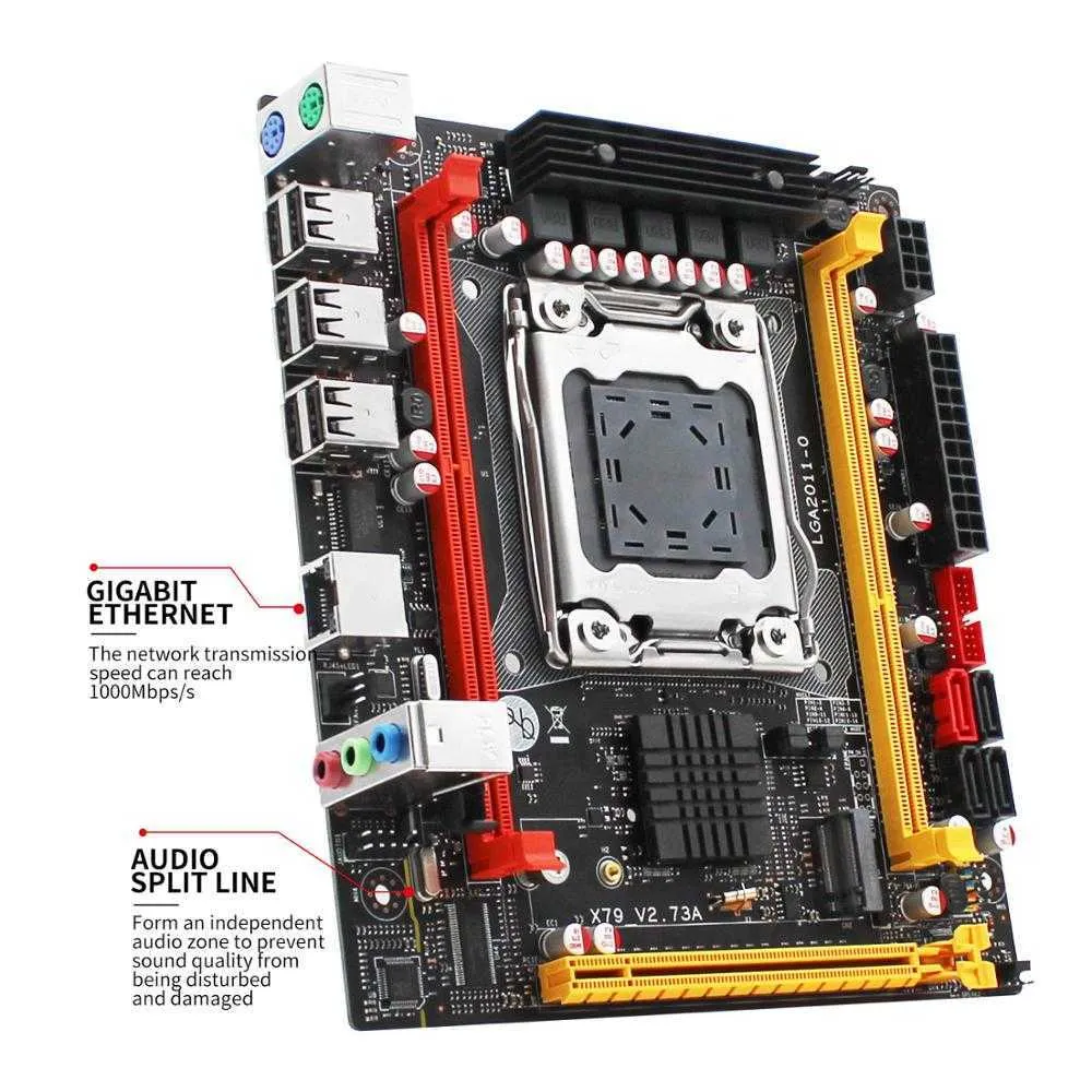 Machinist X79 V2.73 LGA 2011 Mini ITX Motherboard Supports Intel