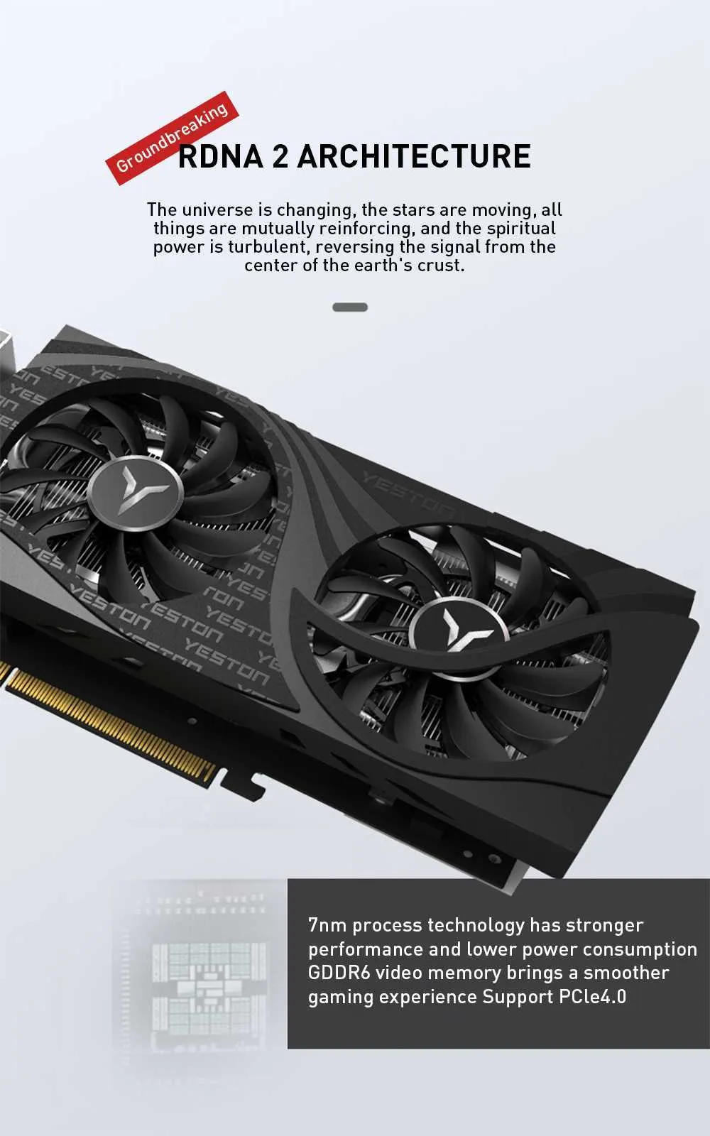 YESTON Radeon RX6600 8GB Graphics Card For Laptop GDDR6 128 Bit 