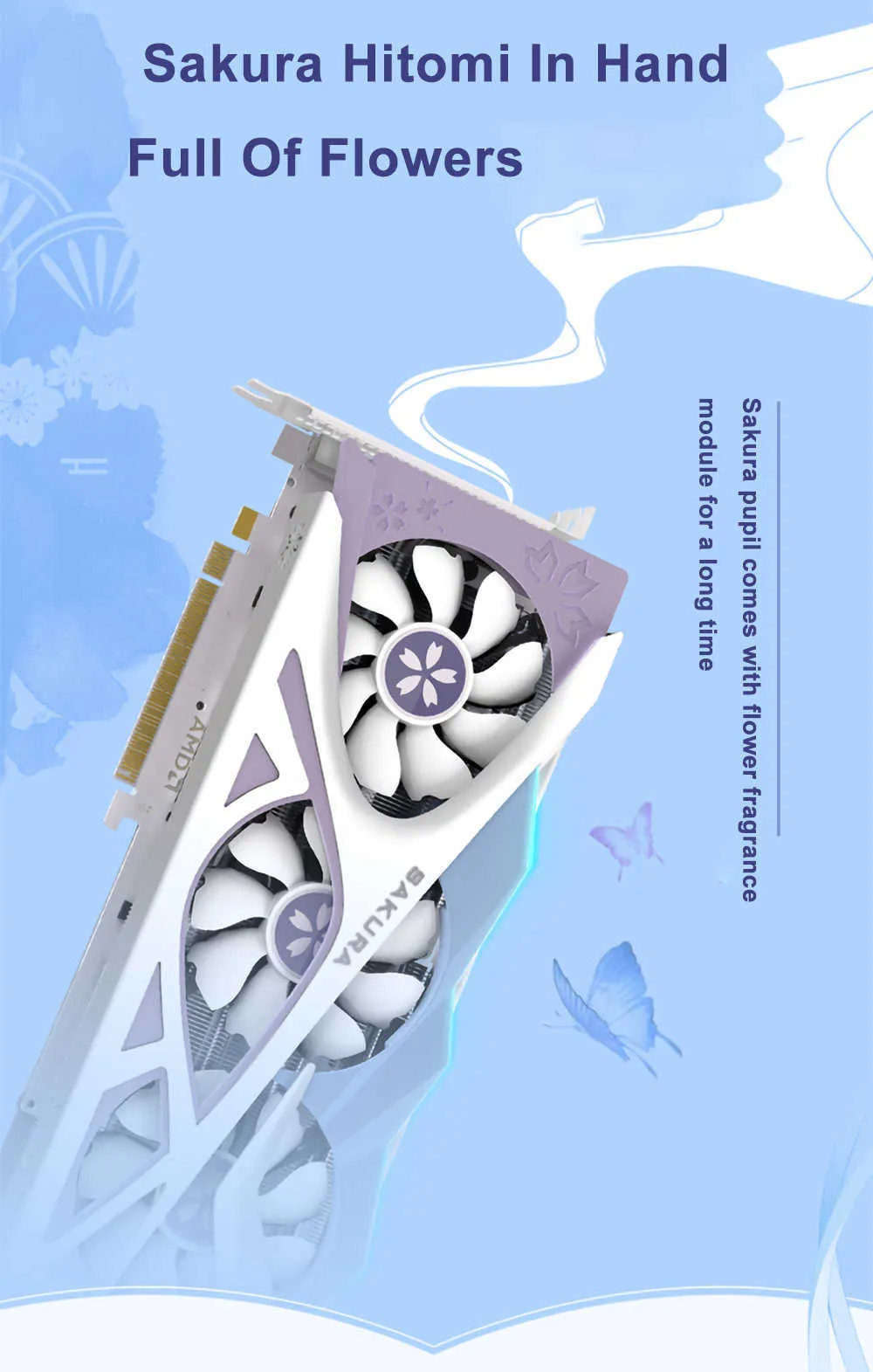 Yeston RX6750XT 12GBグラフィックスカード Yeston RX6750XT Sakura 192Bit 12GB GDDR6 GPU Graphics Card