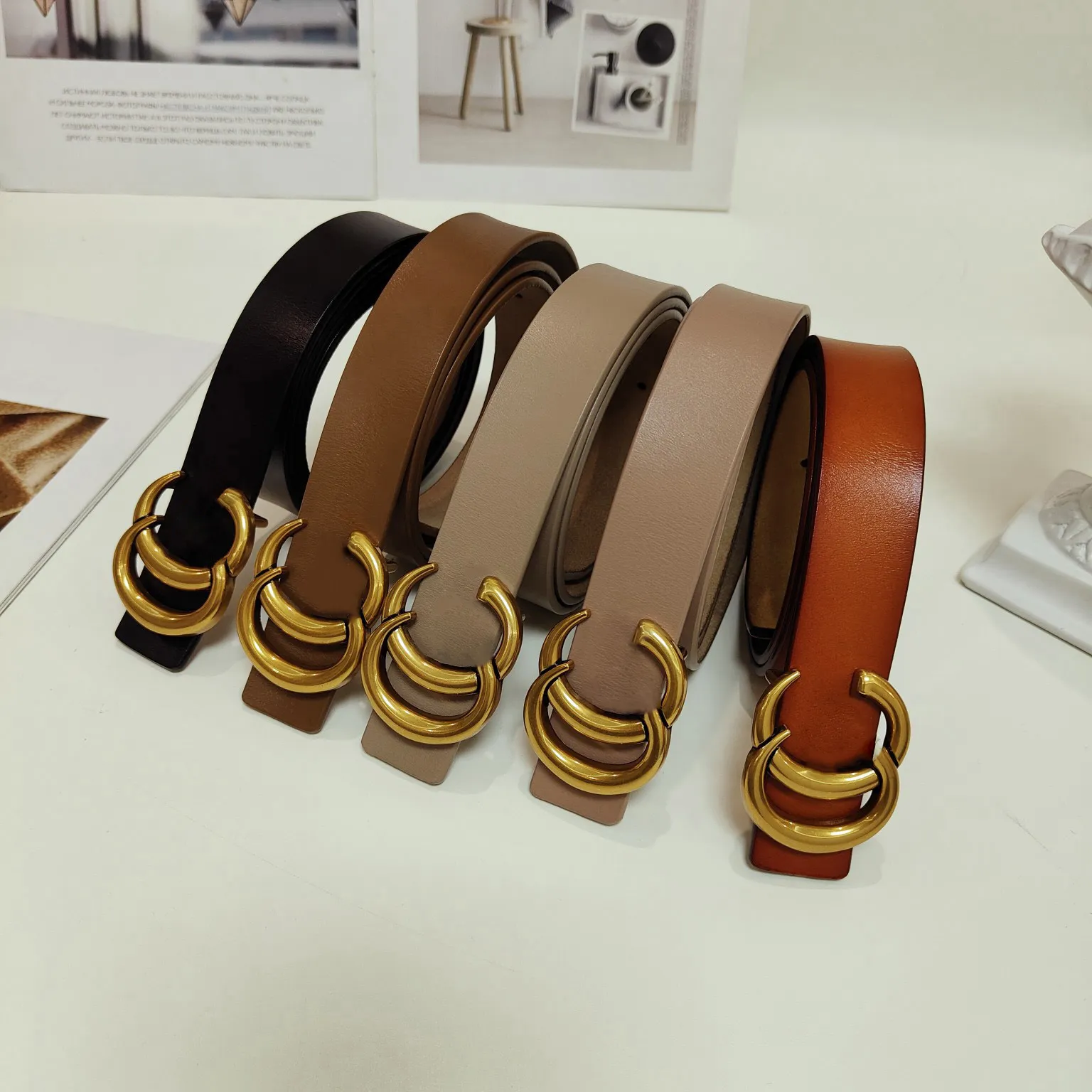 Fashion Coach Belt Outfit Trendy Letter Buckle Belt Fashion