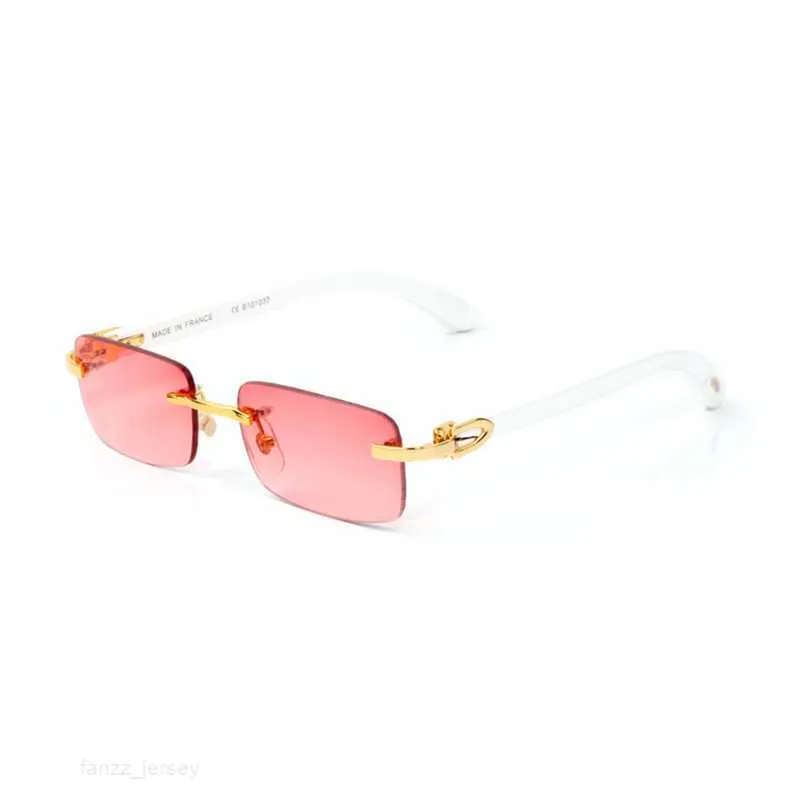 Lunettes de soleil de mode Designer Femmes Blanc Buffalo Corne Lunettes Carti Lunettes Marque De Luxe Lunettes De Soleil Hommes Femmes Rouge Cas Bois Bambou Cadre bon