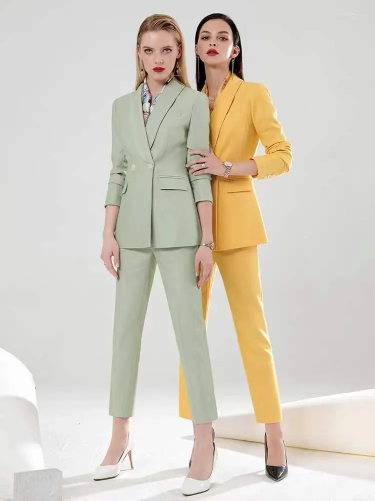 Pantalon deux pièces pour femmes, veste pour femmes, robe de soirée de mariage, vêtements décontractés, vêtements colorés à la mode