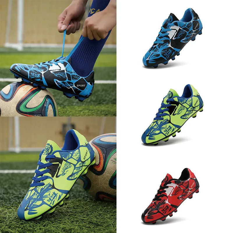 Dress Shoes Children's Adult Long Nail Soccer Students' Outdoor Comprehensive Training Sports Men's Lawn Football 3143 230105