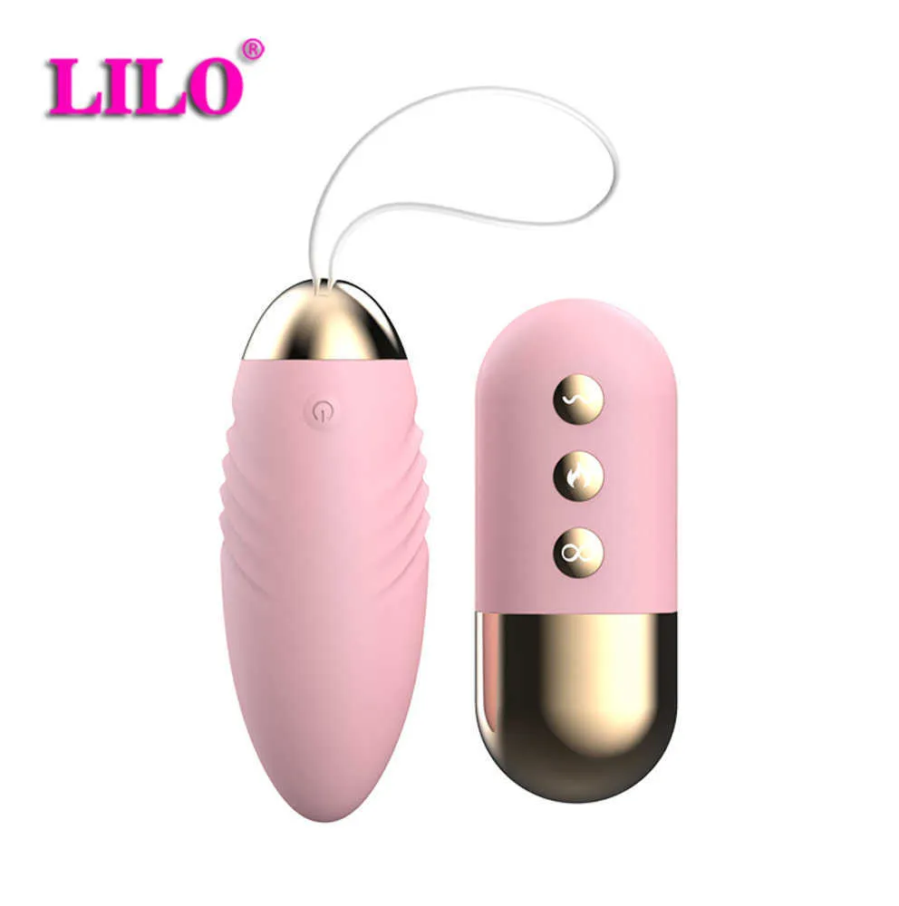 NXY Vibrators LILO Sex Toys for Woman Wireless Remote Control Vibrating Eggs Clitoris Stimulator Vaginal Massage Ball G- Spot