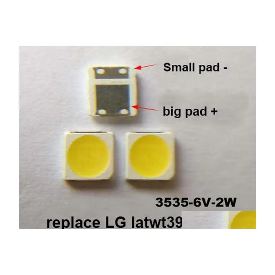 Diode 100 Stück/Lot Smd LED 3535 6 V Kaltweiß 2 W für TV/LCD-Hintergrundbeleuchtung ersetzen Latwt391Rzlzk Drop Lieferung Büro Schule Business Indust Dhntp