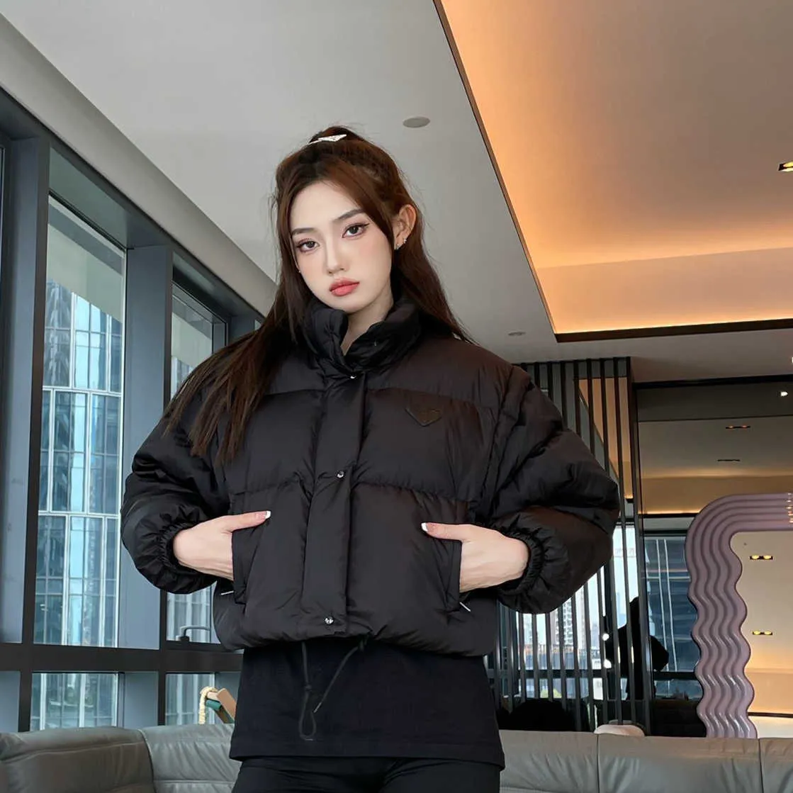 Women's Down Parkas 22 Autumn and Winter New Classic Triangle Sleeve Removable Filling Warm Short Bread Cotton Coat