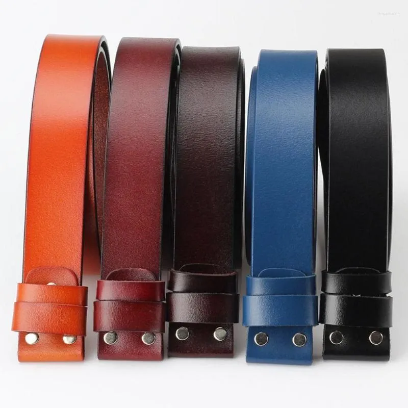 Cinture durevoli artigianali sostitutive fai-da-te Cinturino classico casual 3,8 cm con foro Cintura in vera pelle senza cintura con fibbia