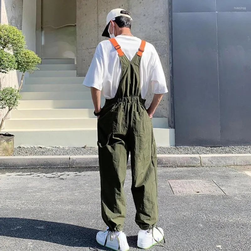 Men's Pants Streetwear Stylish Sleeveless Hip Hop Men Adjustable Shoulder Strap Coveralls Vintage Male Clothes