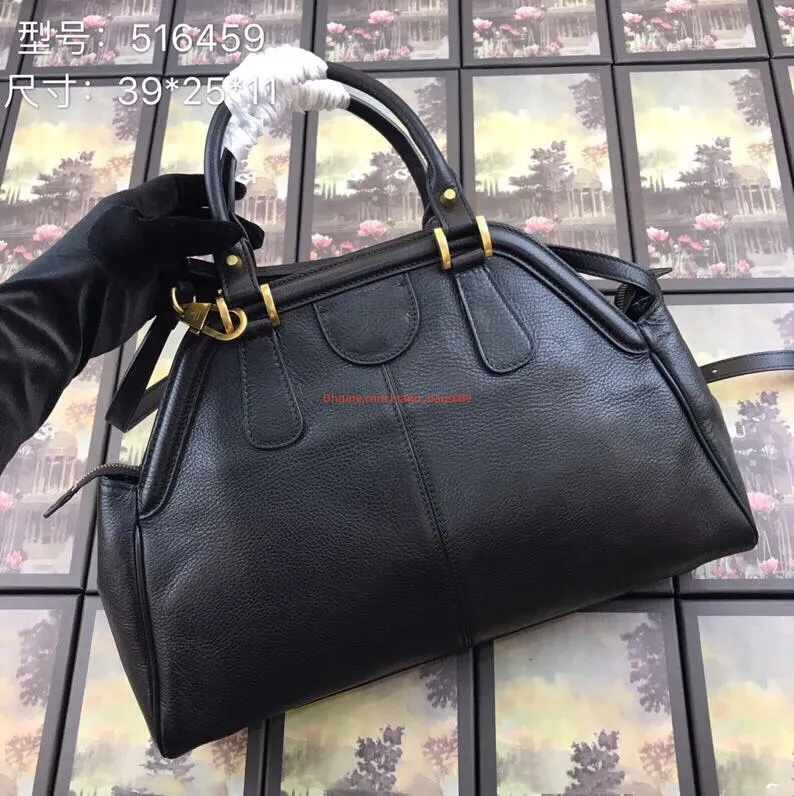 2023 9A Kvalitet Lyxdesigners Crossbody Bag Handbag Cowhide Ladies G Vintage Clamshell Messenger väskor Verklig läderväska Originalkvalitet Sacoche516459