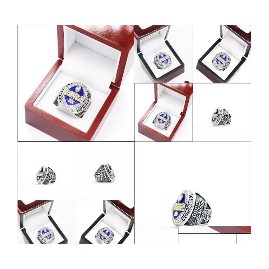 Cluster Rings S 2022 Blues Style Fantasy Football Championship Fl Taille 814 Drop Delivery 2021 Bijoux Chainworldzl Dhxb5 Anneau Dhfnl