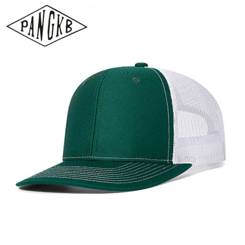 Snapbacks Pangkb Brand Blank Bright Green Cap High Quality Mesh Breattable Sports Snapback Hat Vuxen Mountain Climbing Running Trucker Cap 0105