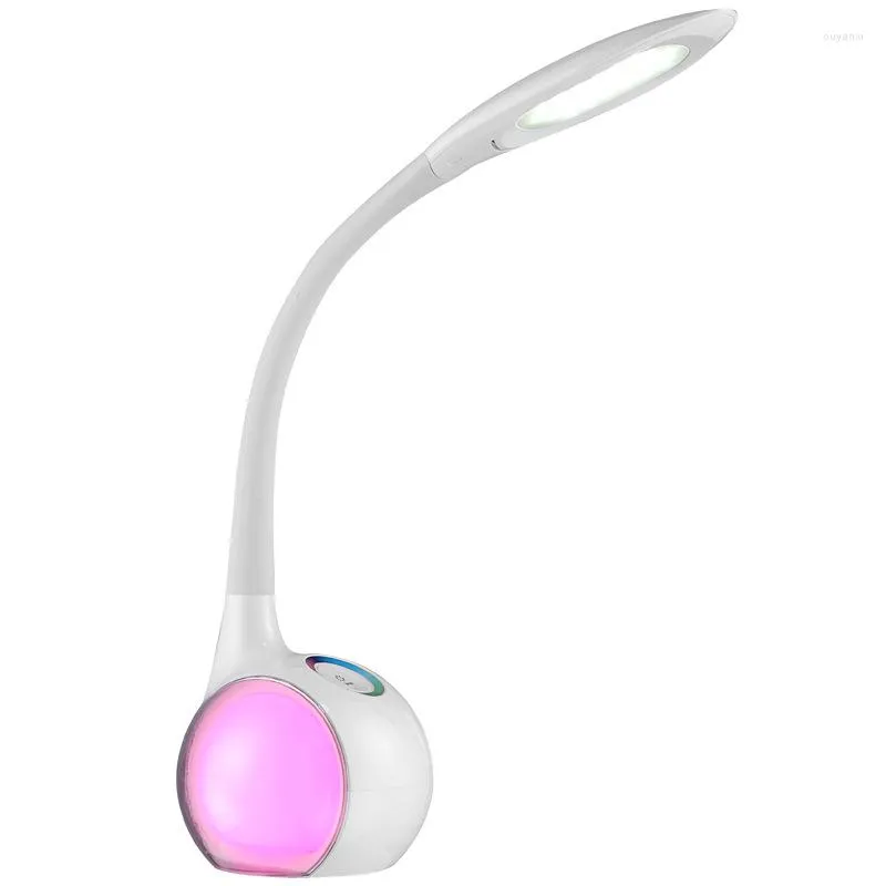 Tafellampen oogbescherming led bureau lamp touch diming rgb kleurrijk sfeer nachtlicht voor leesstudie kinderen slaapkamer bedzijde