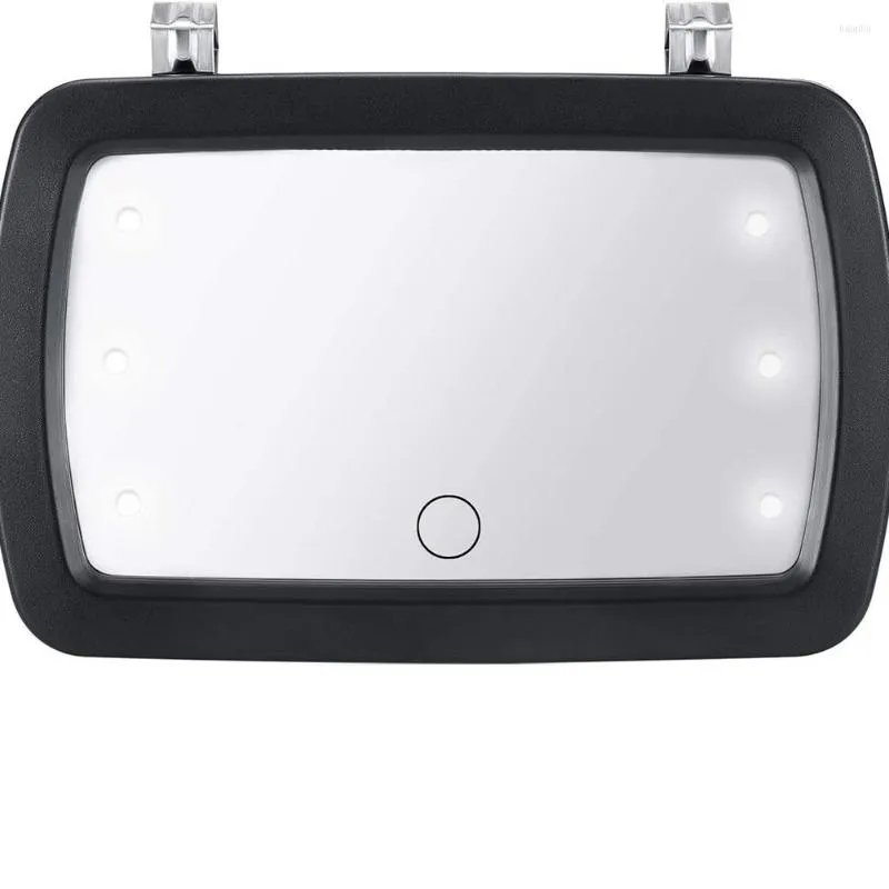 Accessori interni Visiera parasole per auto Specchio HD LED Tipo di clip per trucco Finger Touchscreen Switch universale