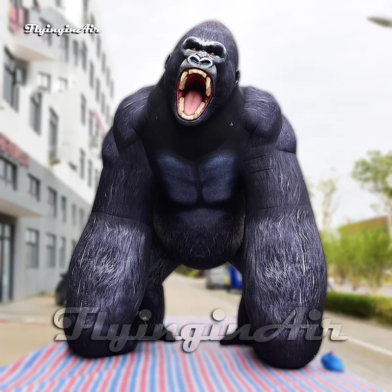 Large Inflatable King Kong Model Giant Strong Black Gorilla Balloon For Park Decoration