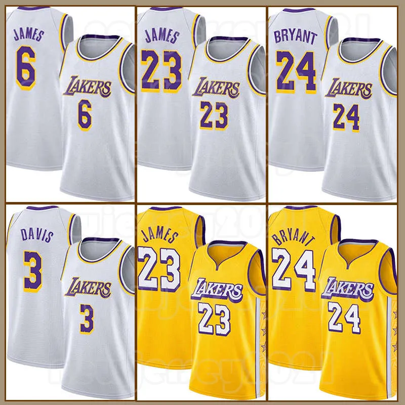 2023-2024 LeBron James Basketball Jersey 0 6 23 7 Russell Westbrook City Carmelo Anthony Men Davis Citylos Angeles''Lakers''8 24 Nazwa gracza czarna męska męska