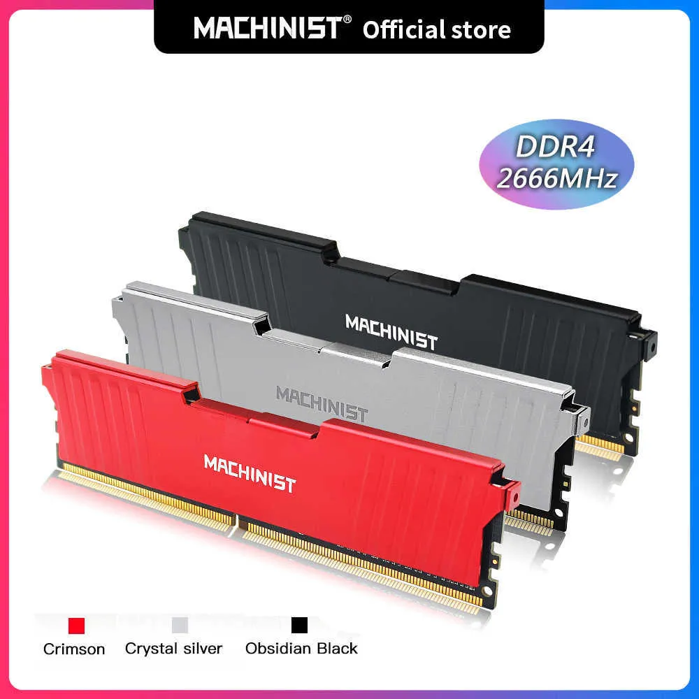 MACHINIST DDR4 8GB 16GB 2133HMz 2666HMz 3200HMz Memoria desktop con dissipatore di calore DDR4 RAM PC DIMM per tutte le schede madri