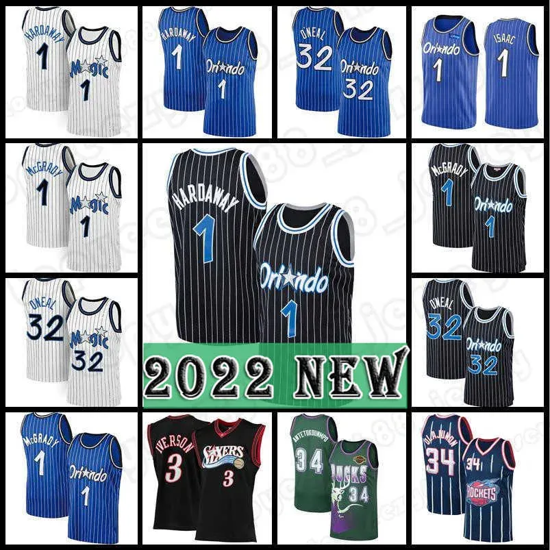 Custom Tracy Penny 1 Hardaway McGrady Retro 32 Jerseys de basquete Shaquille Jonathan Isaac Ray Giannis 34 Antetokounmpo Allen Hakeem 2022''Nn