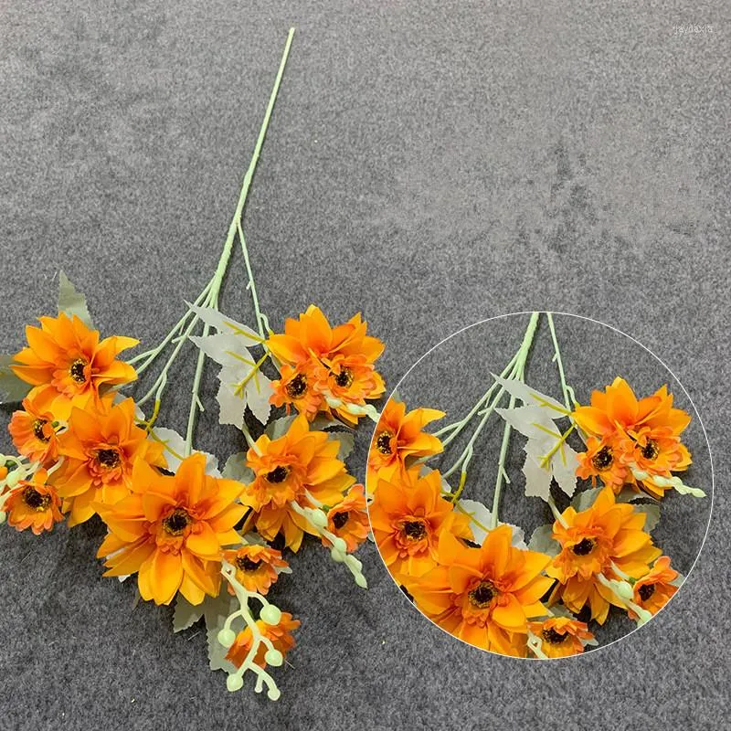 Decorative Flowers Simulation Dahlia Wedding Hall Decoration Flower Road Leading Bouquet Christmas Decorations For Home Crafts