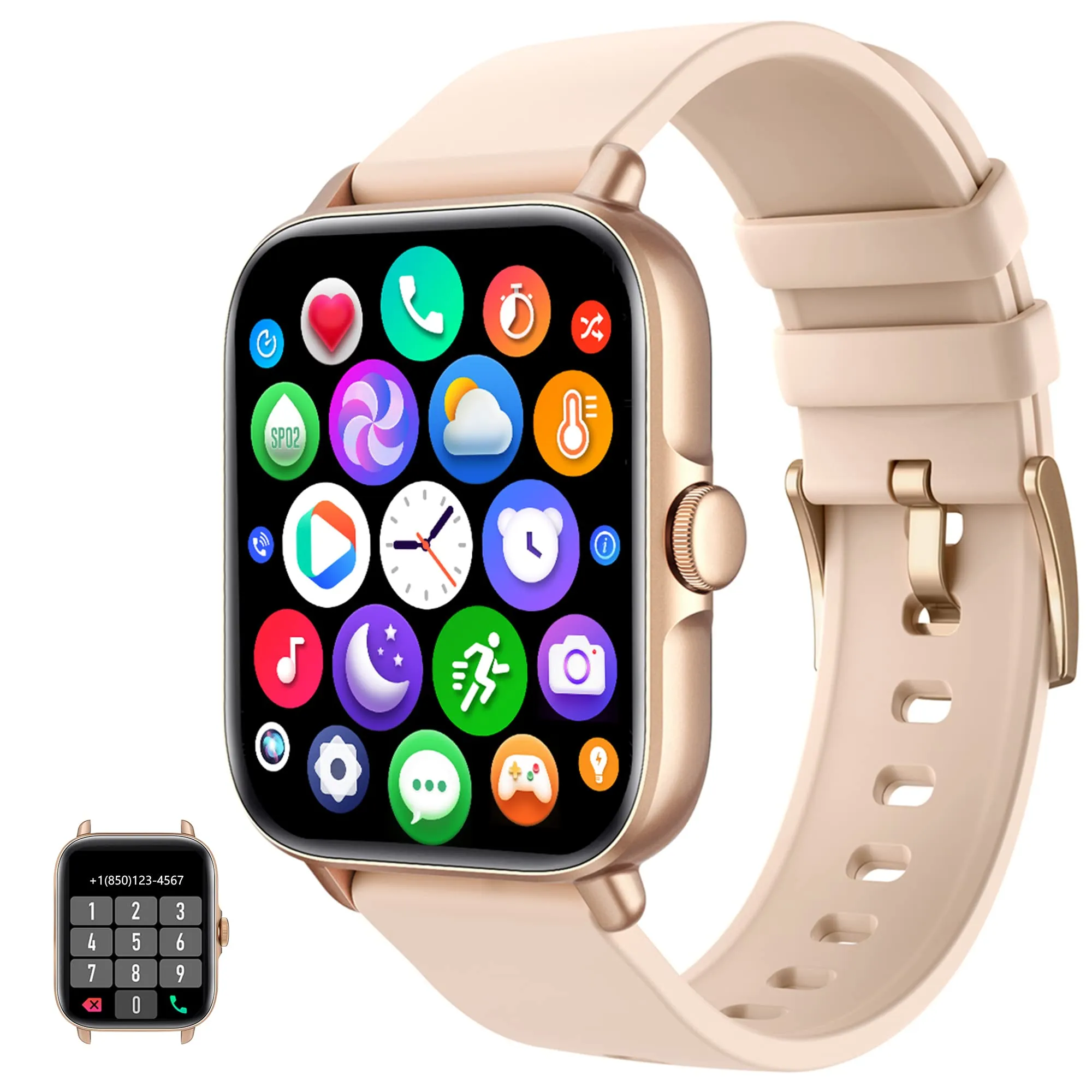 Smart Watch Full Touch Screen Smartwatch na telefony z Androidem i iOS kompatybilny Fiess Tracker z sercem