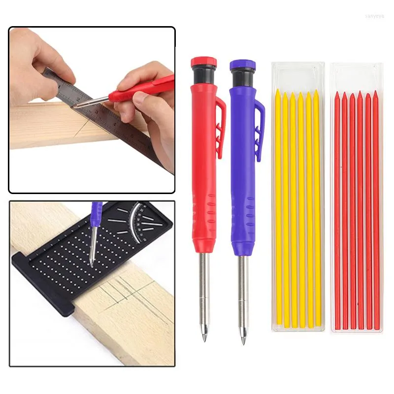 أدوات اليد المهنية مجموعات DIY Carpenter Pencil Set Leads Leads Leads Bleantive Sharpener Deep Hole for Scriber Arc Mechanical Marker
