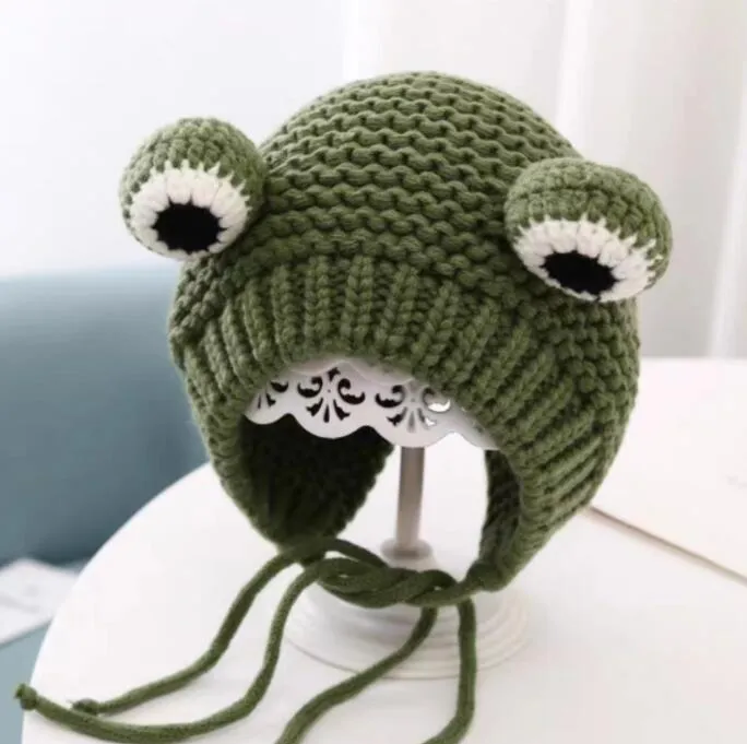 Gorro do bebê quente chapéu da orelha para meninas meninos lã malha tranças  chapéu do bebê chapéu de malha com tranças de inverno novo crochet chapéu  da criança - AliExpress