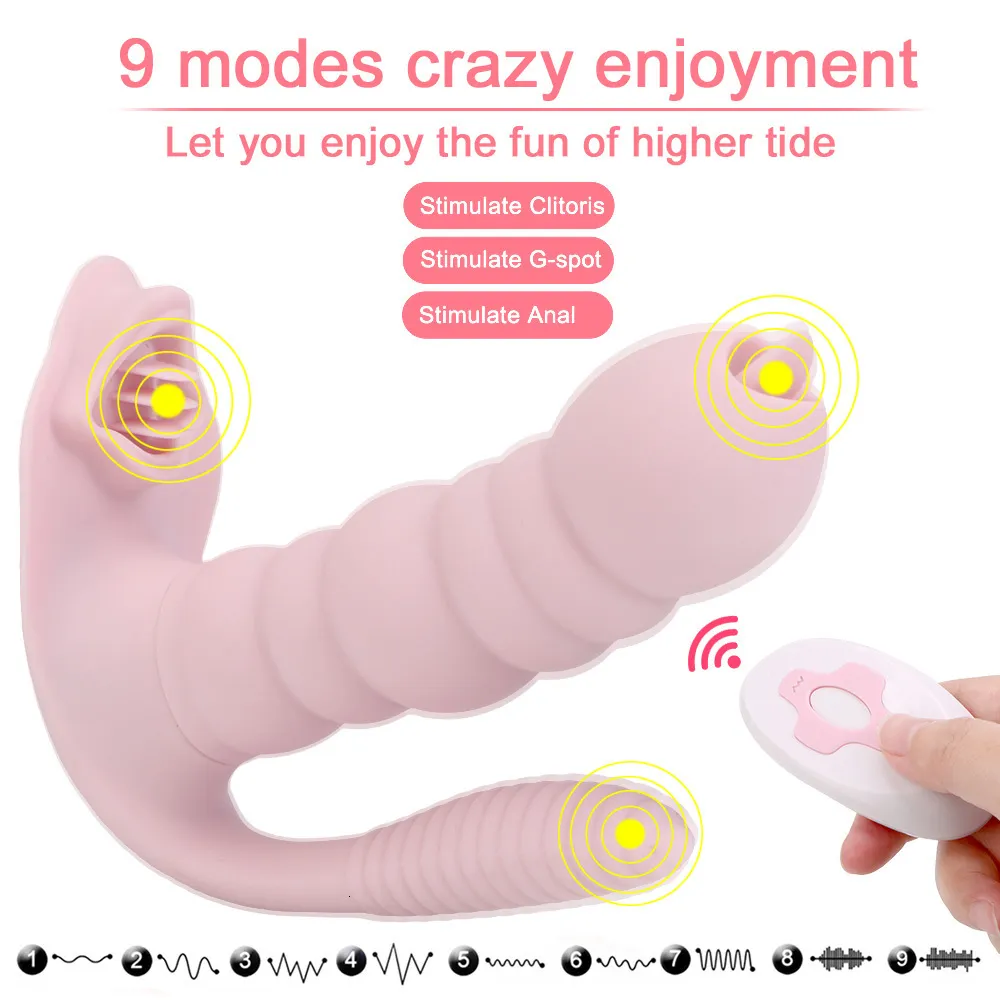 Anal Spielzeug 3 IN 1 Höschen Vibrator Für Frauen Klitoris l Leckt Erhitzt Dildos Anal Plug Weibliche Masturbator_voghion.com