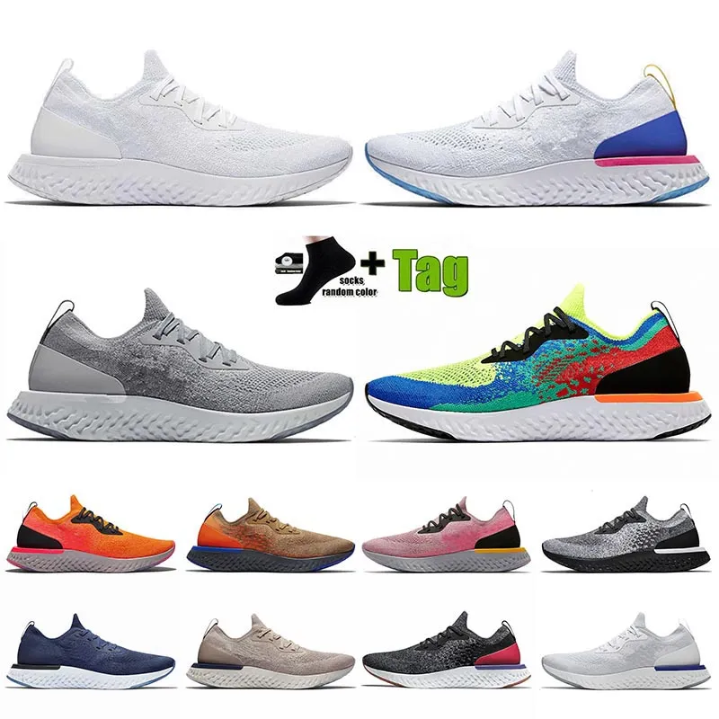 fashion 2023 Epic React Jogging Running Shoes Fly Knit Grey Racer Blue Glow Belgium Cookies and Cream Sprite Mowabb Sneakers trainer Sports Mens Womens 36-45