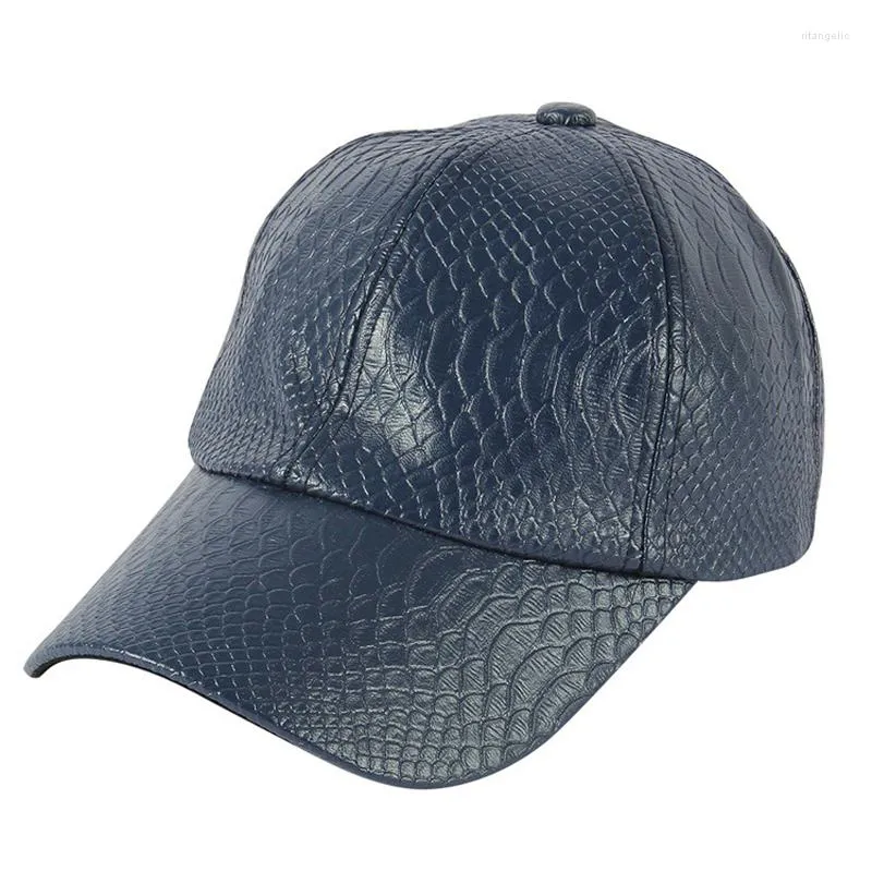 Czapki kulkowe krokodyl skórzany czapek mężczyzn Material Material Visor Strapback Baseball Casquette Gorras Para Hombre Camo Trucker