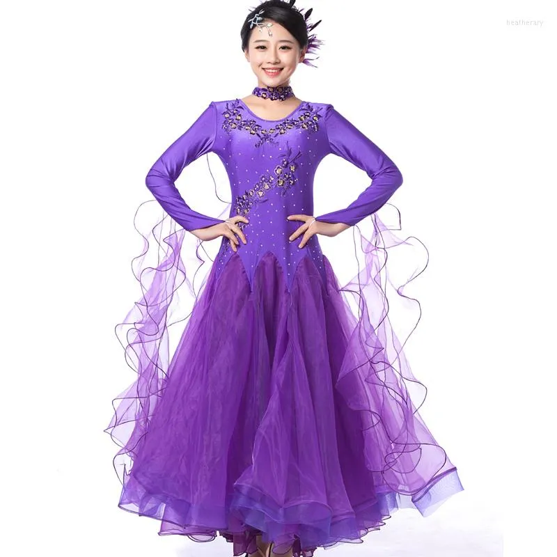 STAGE PEUR BALLE WALTZ Robe de danse moderne Robes Performance Standard Dancing Clothes Tango MQ239