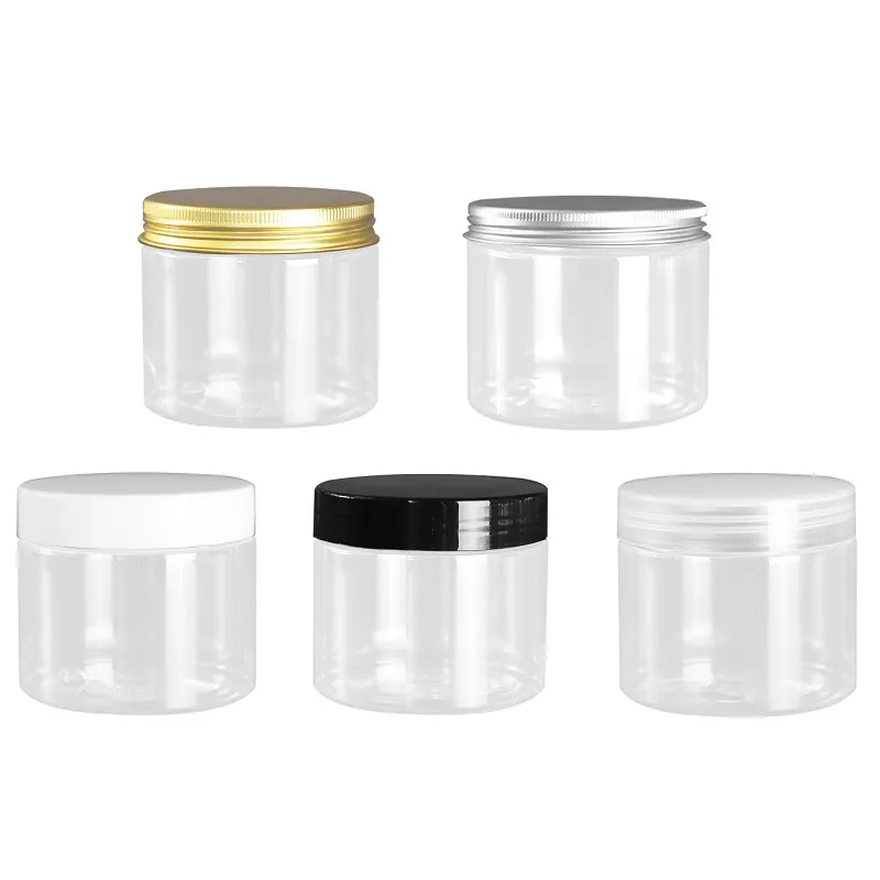 150 ml diameter 68 mm lege verpakking plastic fles Clear Crème Jar Goud Zilver Zwart Clear Wit Cover draagbare navulbare verpakkingscontainer Cosmetica