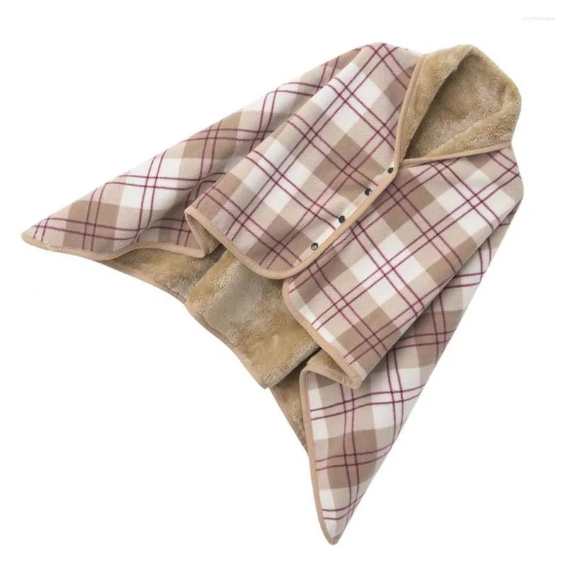 Blankets Napping Blanket Shawl Home Office Simple Women Men Polar Fleece Dual-layer Keeping-warm Knees Sleeping Cover